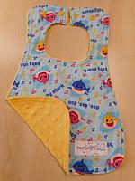 Bib--Baby Shark Music on Sunshine minky