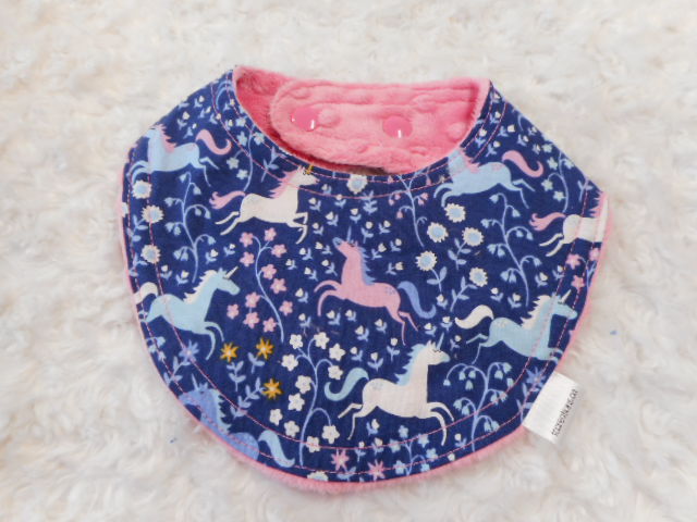 Droolie--Prancing Ponies on Paris Pink minky