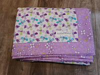 RecBlnkt--Lilac & Teal butterflies with Lilac floral border/back